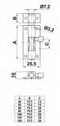 PASADOR 392-50 LATON CROMADO