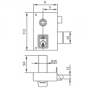 CERRADURA 56 B PR 70 DCHA