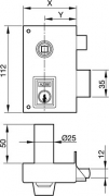 CERRADURA 56 B PR 70 DCHA