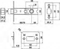 PICAPORTE 7-60  CROMADO