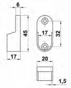 SOPORTE 7-30x15 LATERAL PLATA MATE 15182