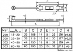 PASADOR REF 299  25 CM. BICROM