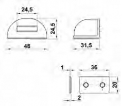 TOPE PUERTA ADHE.403 MAGNET MARRON