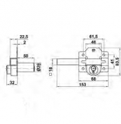 CERROJO 4 SEGU  88X153 LAT