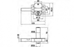 CERROJO 5 SEGU  88X153 LAT B70