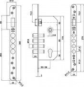 CERRADURA 101 LATON BULON C/R