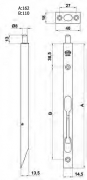 PASADOR 1401-150 CROMO MATE