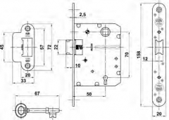 PICAPORTE CONDENA 4200 LLAVE LAT