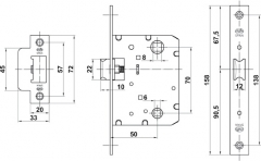 PICAPORTE CONDENA 4100 CUERO