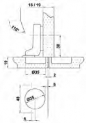 BISAGRA COCINA 4100 35 ACO CUE