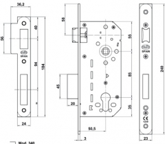 CERRADURA 340 LATONADA