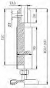 MAMPARA SOPORTE PIE 110 A. INOX