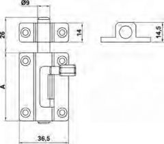 PASADOR 700-50 LATON MATE