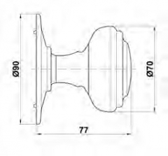 POMO PUERTA 15 CROMADO MATE