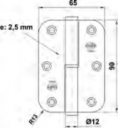 PERNIO N05 N1065 100x65 INOX DCHA C/R 23317