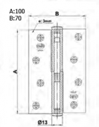 BISAGRA 5007  100X70 L.CUERO DCH