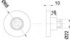 MAMPARA SOPORTE PARED PARA 114 INOX