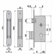 CERRADURA 113.70 E/45 LAT