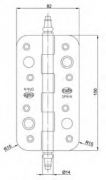 BISAGRA 566 150x80 CROMO MATE