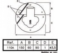 CIERRE ARCON REF 110 A NEGRO REDONDO