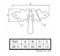 TIRADOR REF 28 H PENDULO HORIZONTAL