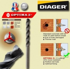 BROCA OPTIMA HORMIGON DIAGER 050X085 3 FILOS