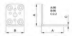 ANGULO 302 BICROMATADO 90x90x90