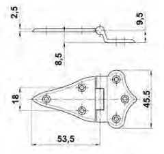 BISAGRA 1-80 NIQUEL