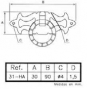 TIRADOR REF 31 HA ANILLA HORIZONTAL