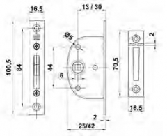 FALLEBA EMBUTIR 21  14MM CROMADO