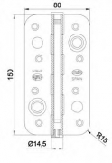 BISAGRA 571 150x80 CROMO MATE