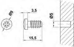 TORNILLO EXCENTRICA M6 PARA TUERCA