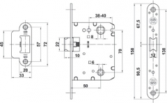 PICAPORTE CONDENA 4001 CRO/MAT