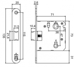 PICAPORTE CONDENA UNIFICADO 47 CUERO N05 23741