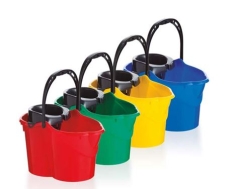 CUBO FREGONA CON ESCURRIDOR OVALADO 15 LTS.