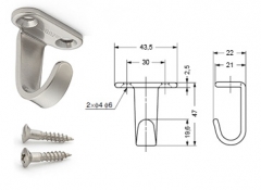 GANCHO TECHO INOX 47X43.5 10 KG 97105